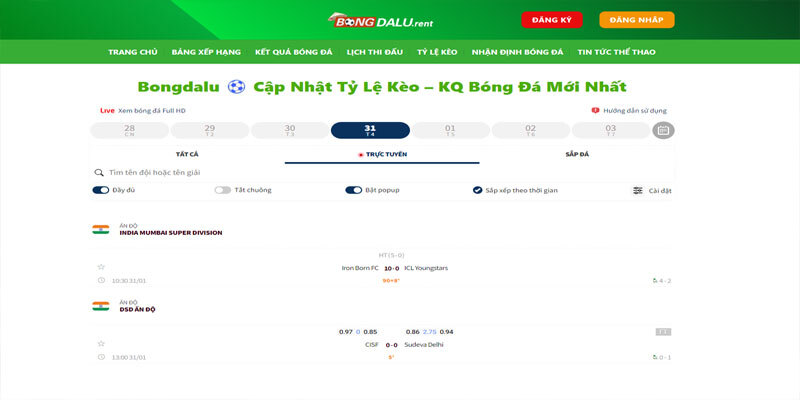 đăng nhập Bongdalu